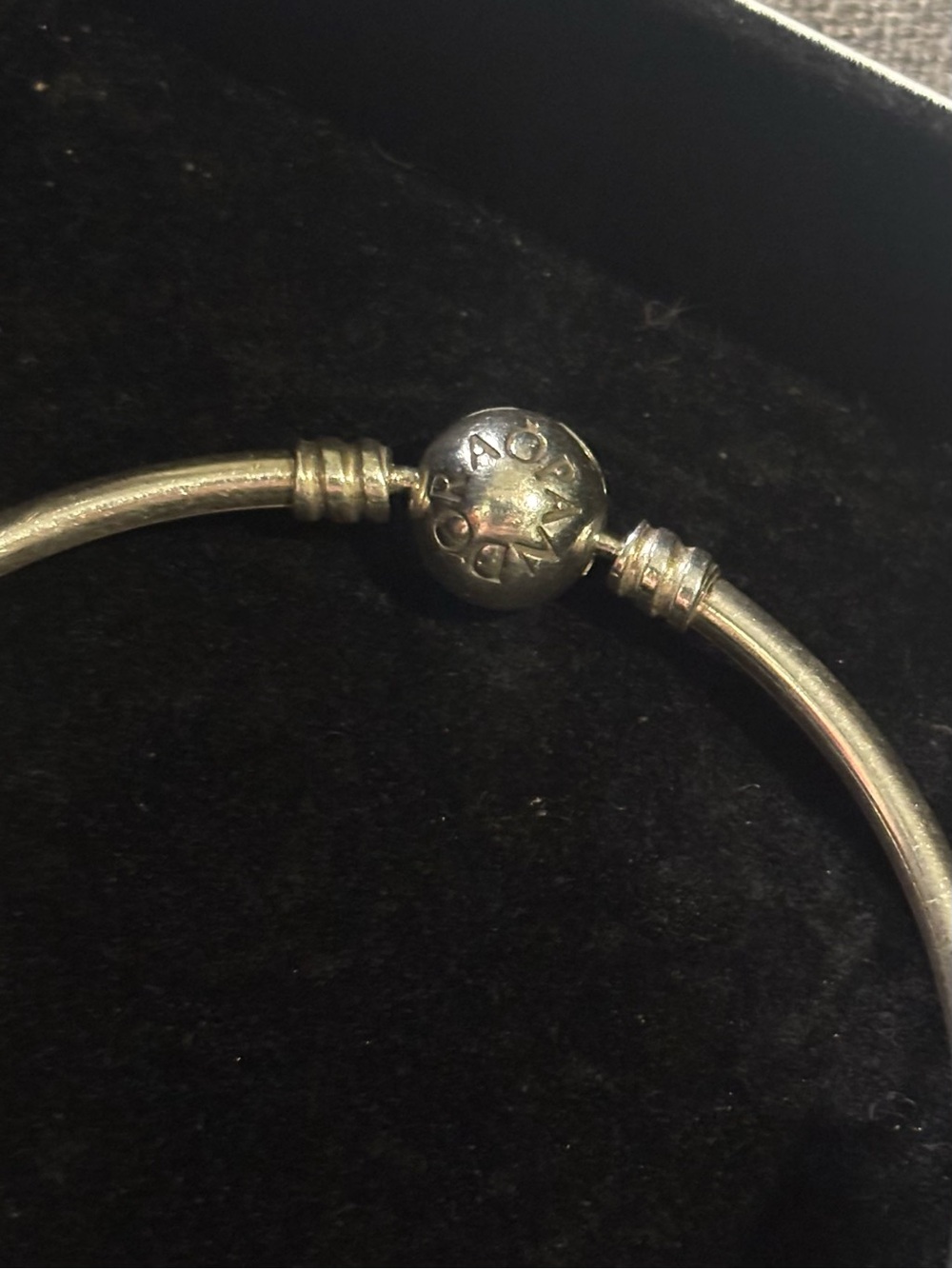 Pandora Moments Sterling Silver Classic Bangle Bracelet 19cm 7.5" 590713 - Picture 2 of 5